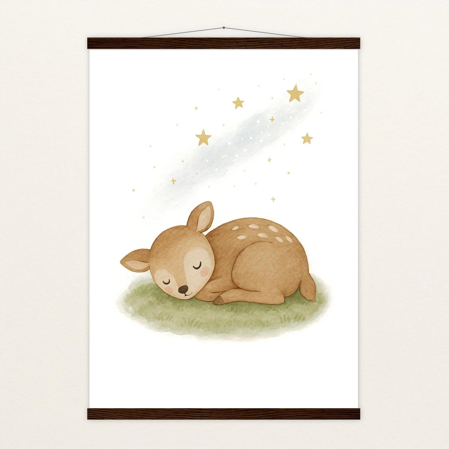 Ria das Reh - Motiv: "Schlafend" Poster mit Leisten von tinylearner