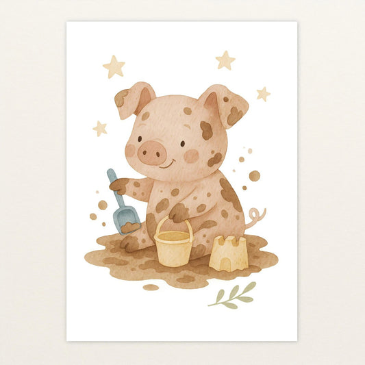 Susi das Schwein - Motiv: "Sandkasten" Poster von tinylearner