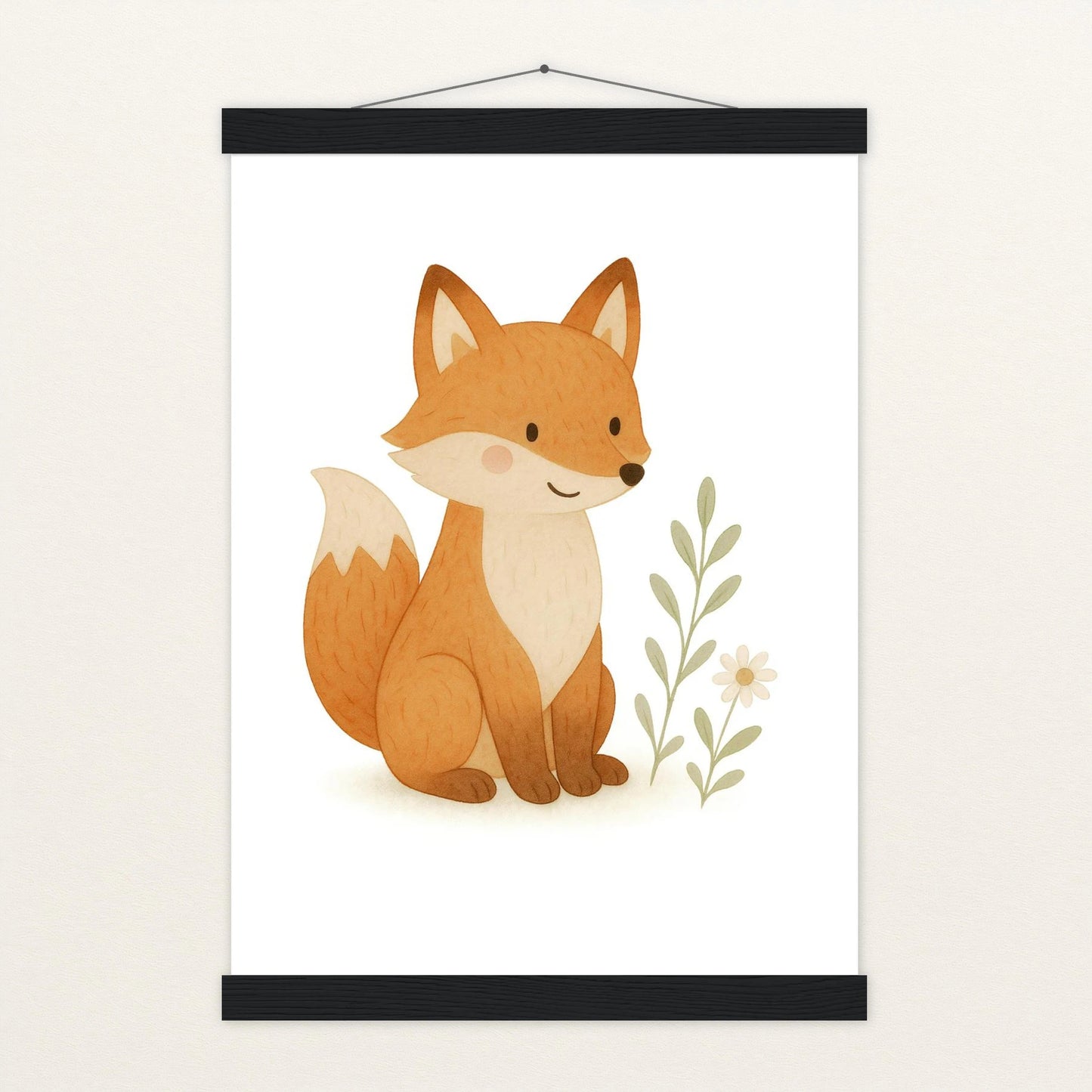 Finnegan der Fuchs Poster mit Leisten von tinylearner