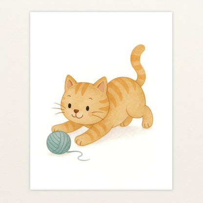 Kira die Katze - Motiv: "Wolle" Poster von tinylearner