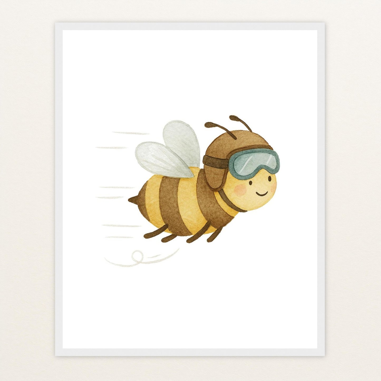 Bibi die Biene Poster mit Holzrahmen von tinylearner