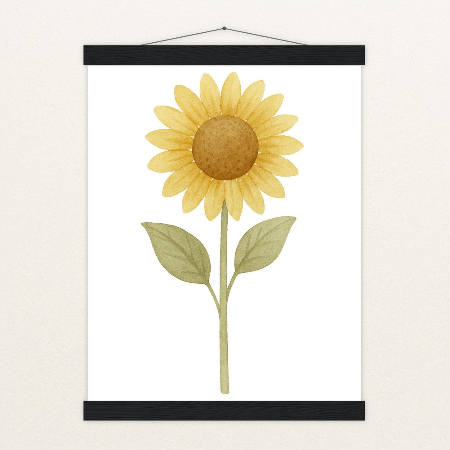 Sonnenblume Poster mit Leisten von tinylearner