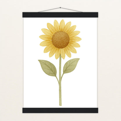 Sonnenblume Poster mit Leisten von tinylearner