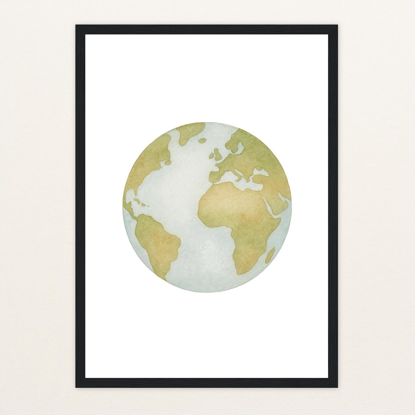 Erde Poster mit Holzrahmen von tinylearner