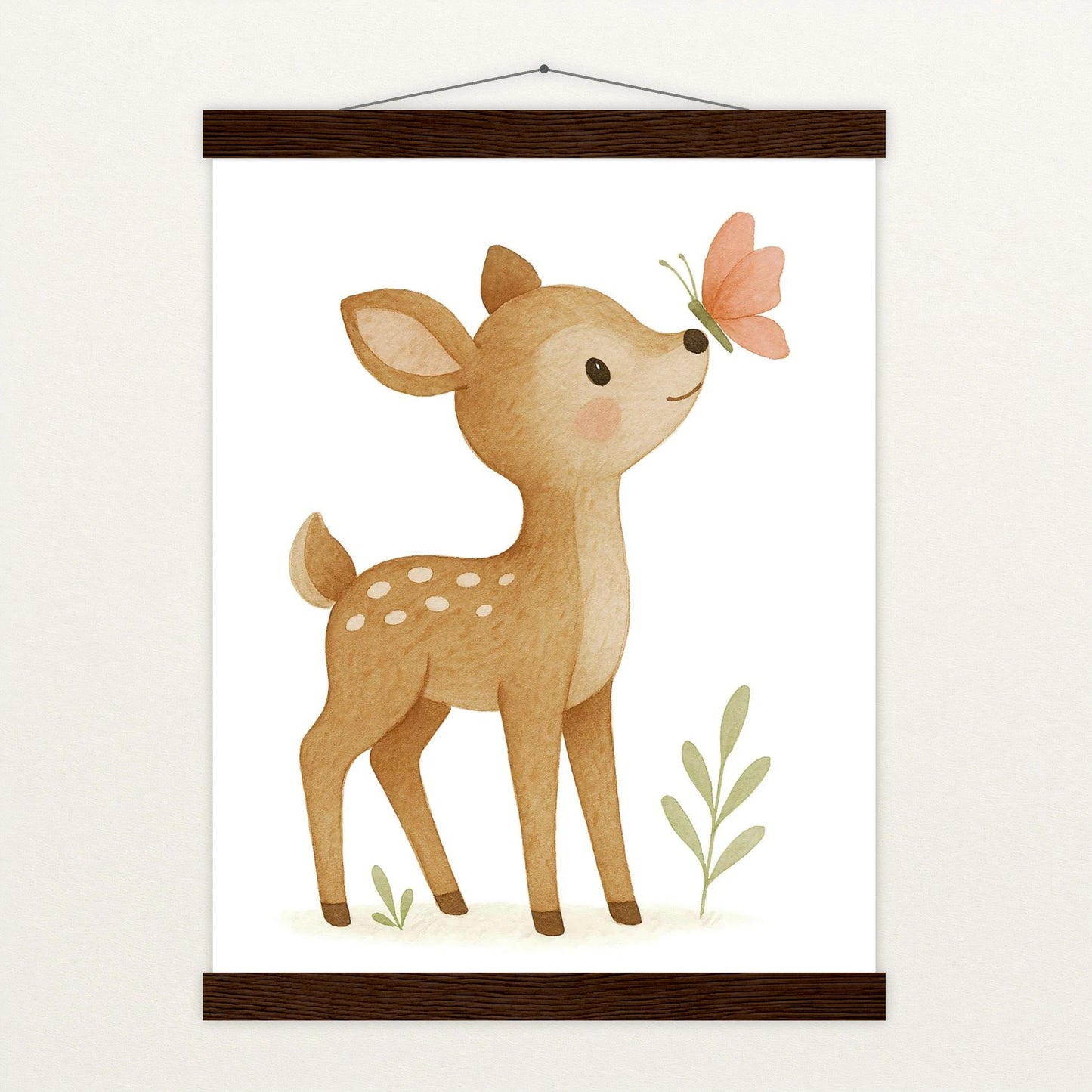 Ria das Reh - Motiv: "Schmetterling" Poster mit Leisten von tinylearner