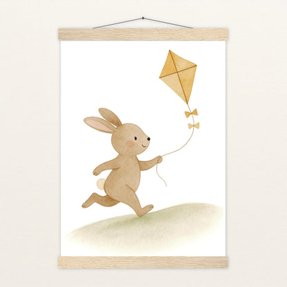 Holly der Hase - Motiv: "Drachen" Poster mit Leisten von tinylearner