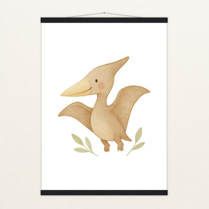 Dinosaurier Pteranodon Poster mit Leisten von tinylearner
