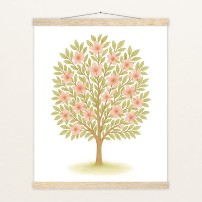 Kirschbaum Poster mit Leisten von tinylearner