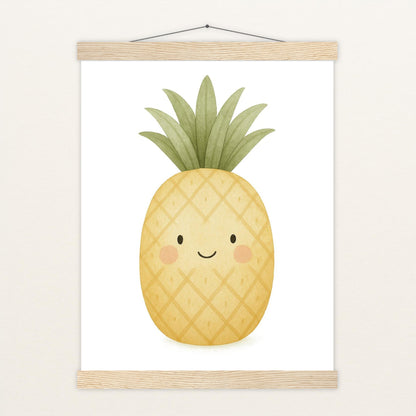 Obst: Ananas Poster mit Leisten von tinylearner
