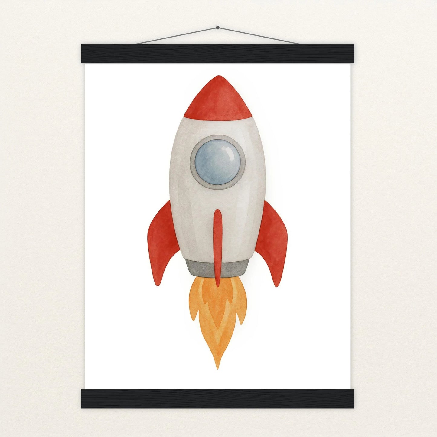 Rakete Poster mit Leisten von tinylearner
