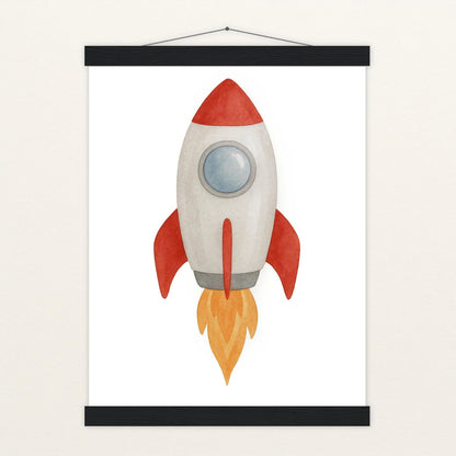 Rakete Poster mit Leisten von tinylearner