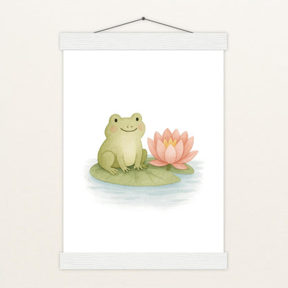 Flocke der Frosch Poster mit Leisten von tinylearner