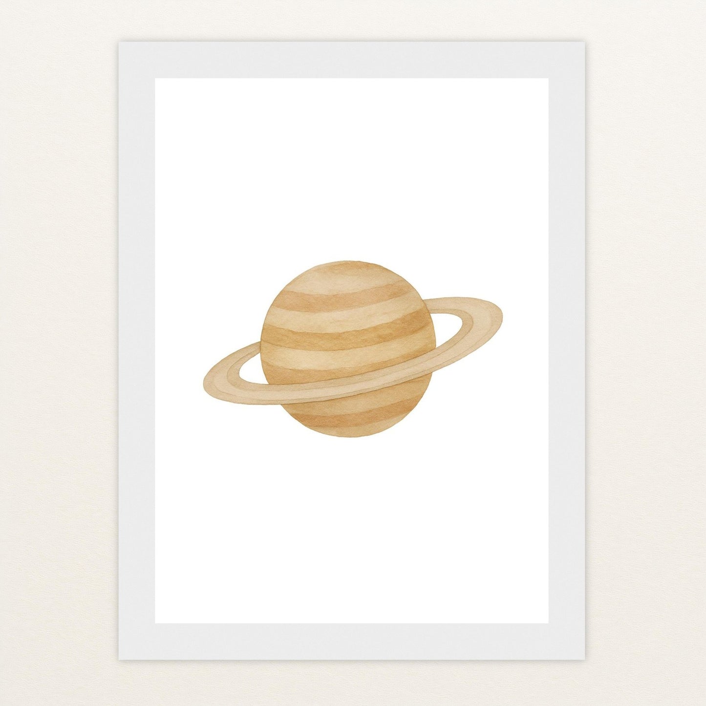 Saturn Poster mit Holzrahmen von tinylearner