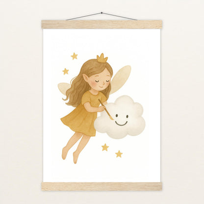 Fina die Fee - Motiv: "Wolke" Poster mit Leisten von tinylearner