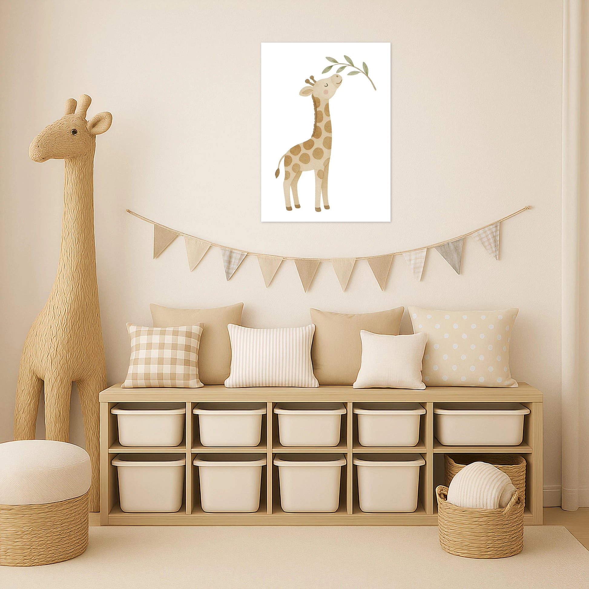 Greta die Giraffe - Motiv: "Blätter" Poster von tinylearner