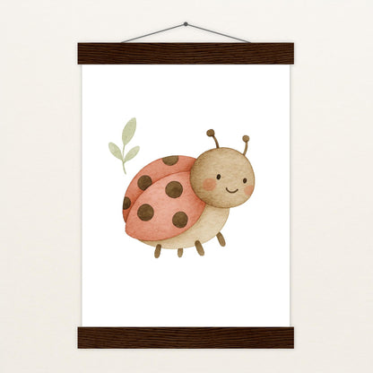 Marie der Marienenkäfer Poster mit Leisten von tinylearner