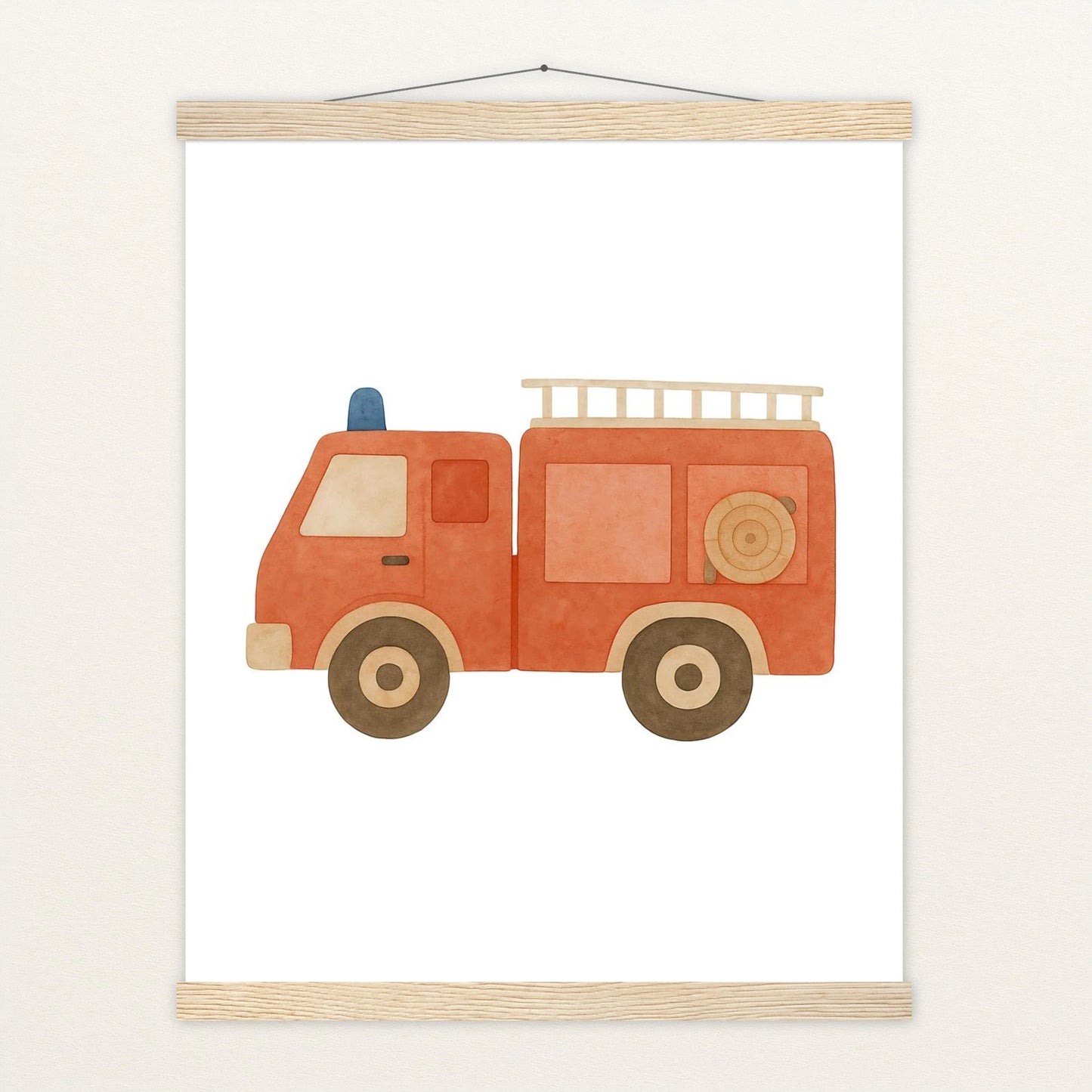 Feuerwehrauto Poster mit Leisten von tinylearner