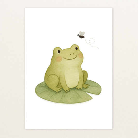 Flocke der Frosch - Motiv: "Fliege" Poster von tinylearner