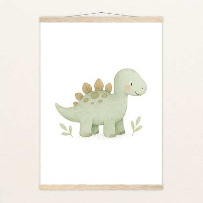 Dinosaurier Stegosaurus Poster mit Leisten von tinylearner
