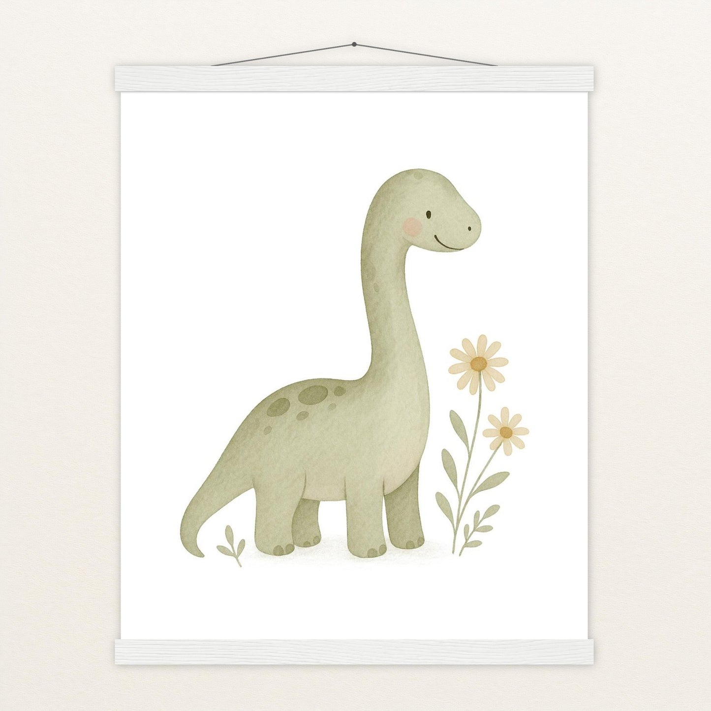 Dinosaurier Brachiosaurus Poster mit Leisten von tinylearner