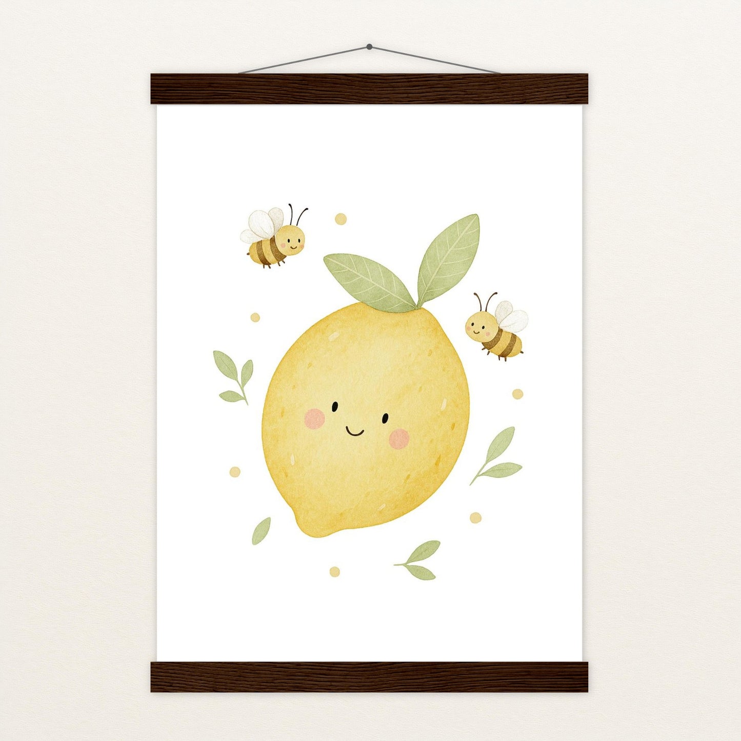 Obst: Zitrone Poster mit Leisten von tinylearner