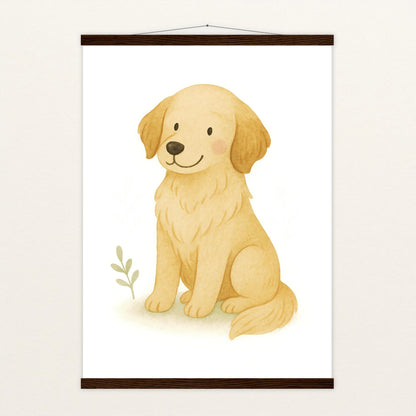 Hugo der Hund Poster mit Leisten von tinylearner