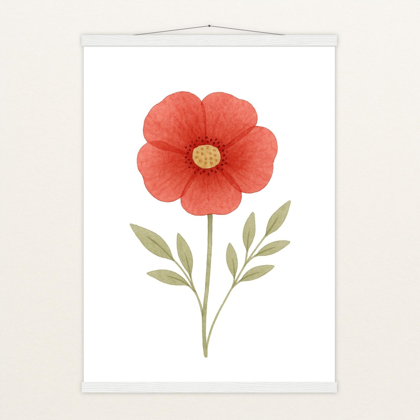 Mohnblume Poster mit Leisten von tinylearner