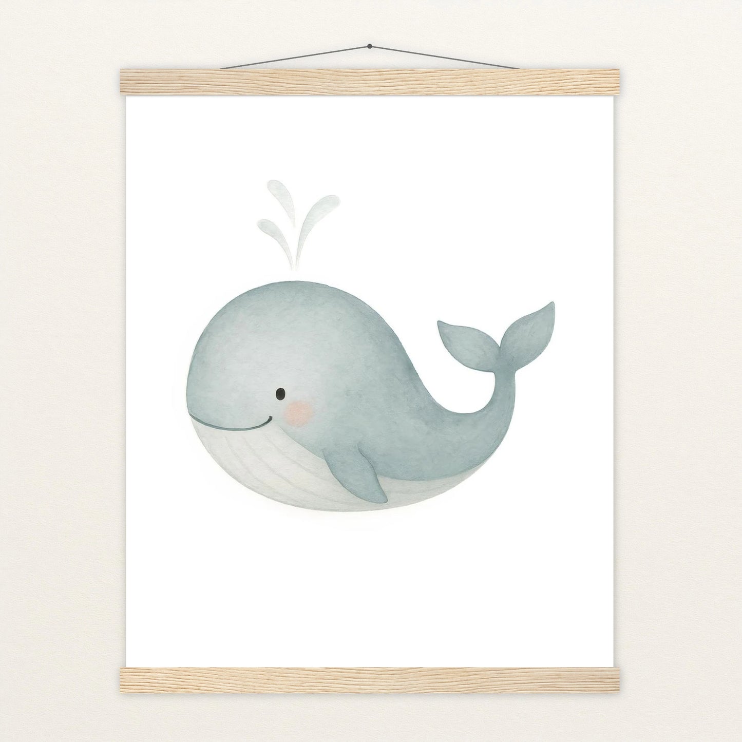 Willi der Wal Poster mit Leisten von tinylearner