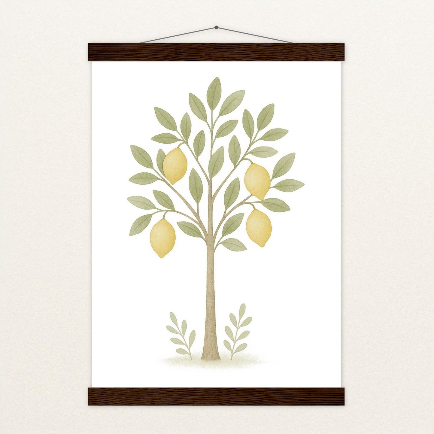 Zitronenbaum Poster mit Leisten von tinylearner