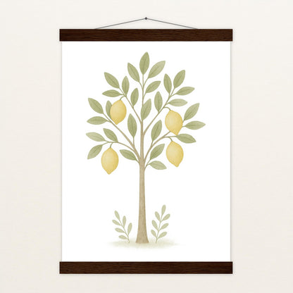 Zitronenbaum Poster mit Leisten von tinylearner