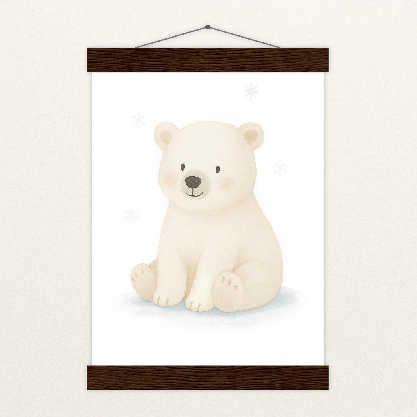 Pummel der Polarbär Poster mit Leisten von tinylearner