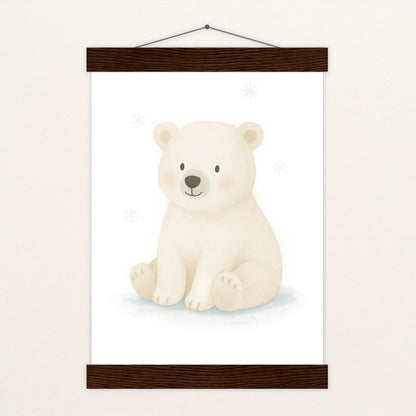 Pummel der Polarbär Poster mit Leisten von tinylearner