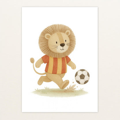 Leo der Löwe - Motiv: "Fußball" Poster von tinylearner