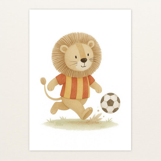 Leo der Löwe - Motiv: "Fußball" Poster von tinylearner