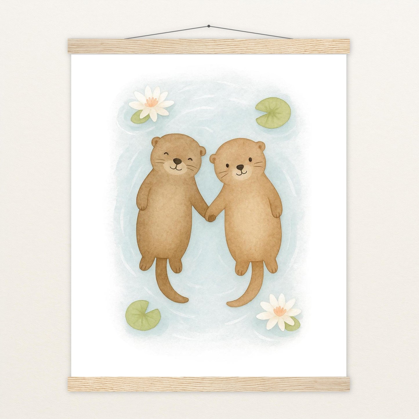 Otti der Otter Poster mit Leisten von tinylearner