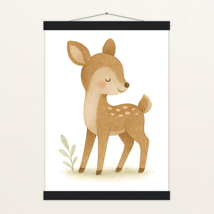 Ria das Reh Poster mit Leisten von tinylearner