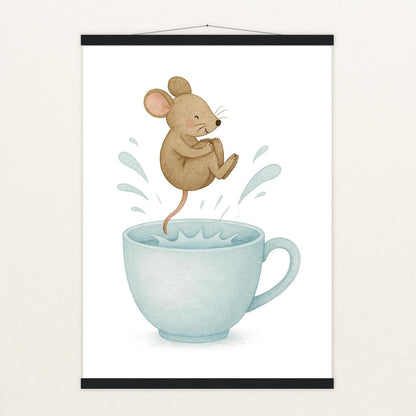 Mimi die Maus - Motiv: "Pool" Poster mit Leisten von tinylearner