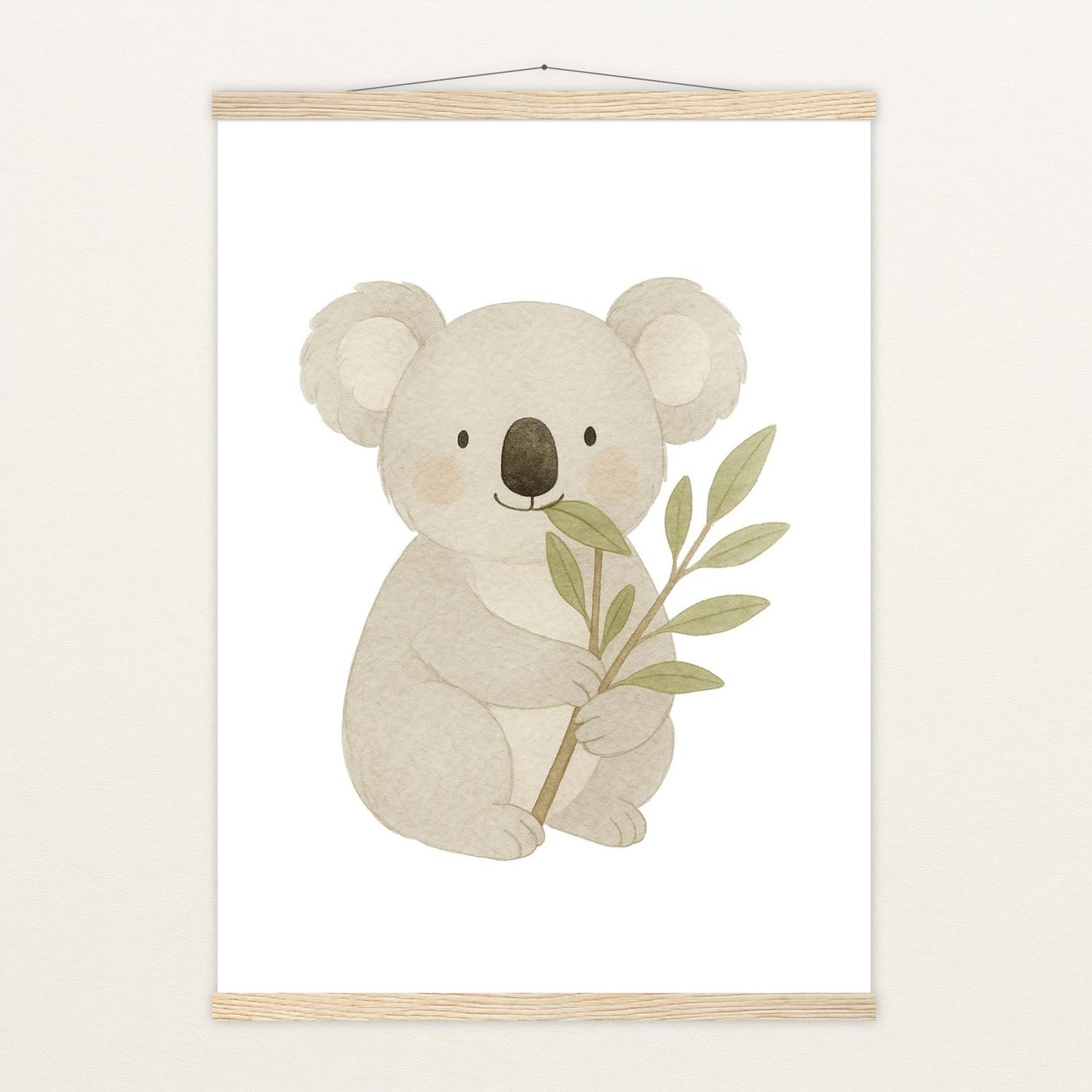 Kori der Koala - Motiv: "Eukalyptus" Poster mit Leisten von tinylearner