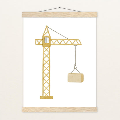 Kran Poster mit Leisten von tinylearner