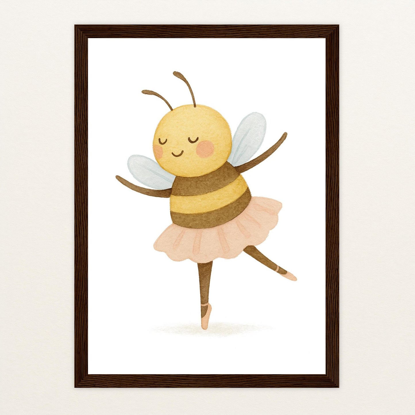 Bibi die Biene - Motiv: "Ballett" Poster mit Holzrahmen von tinylearner
