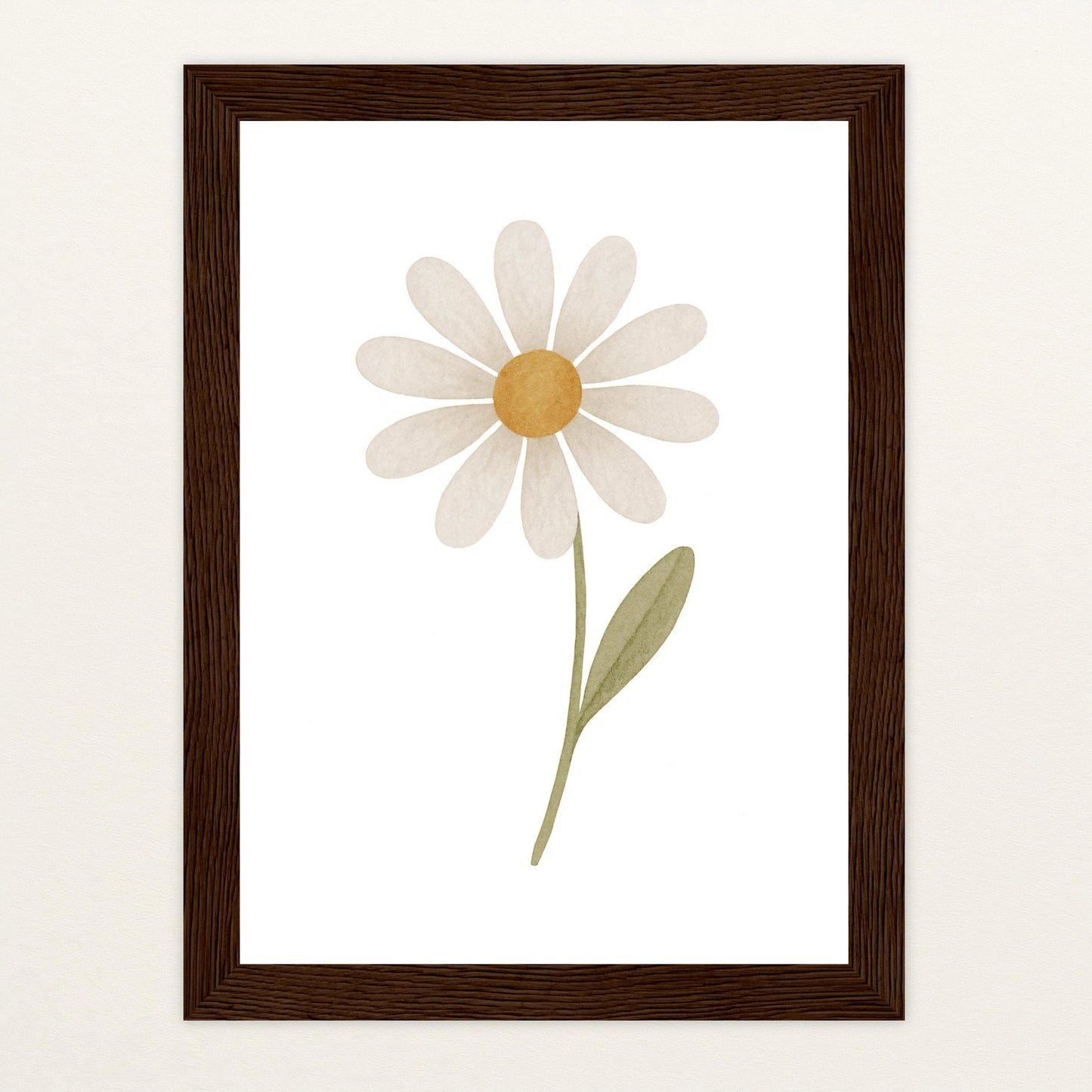 Gänseblümchen Poster mit Holzrahmen von tinylearner