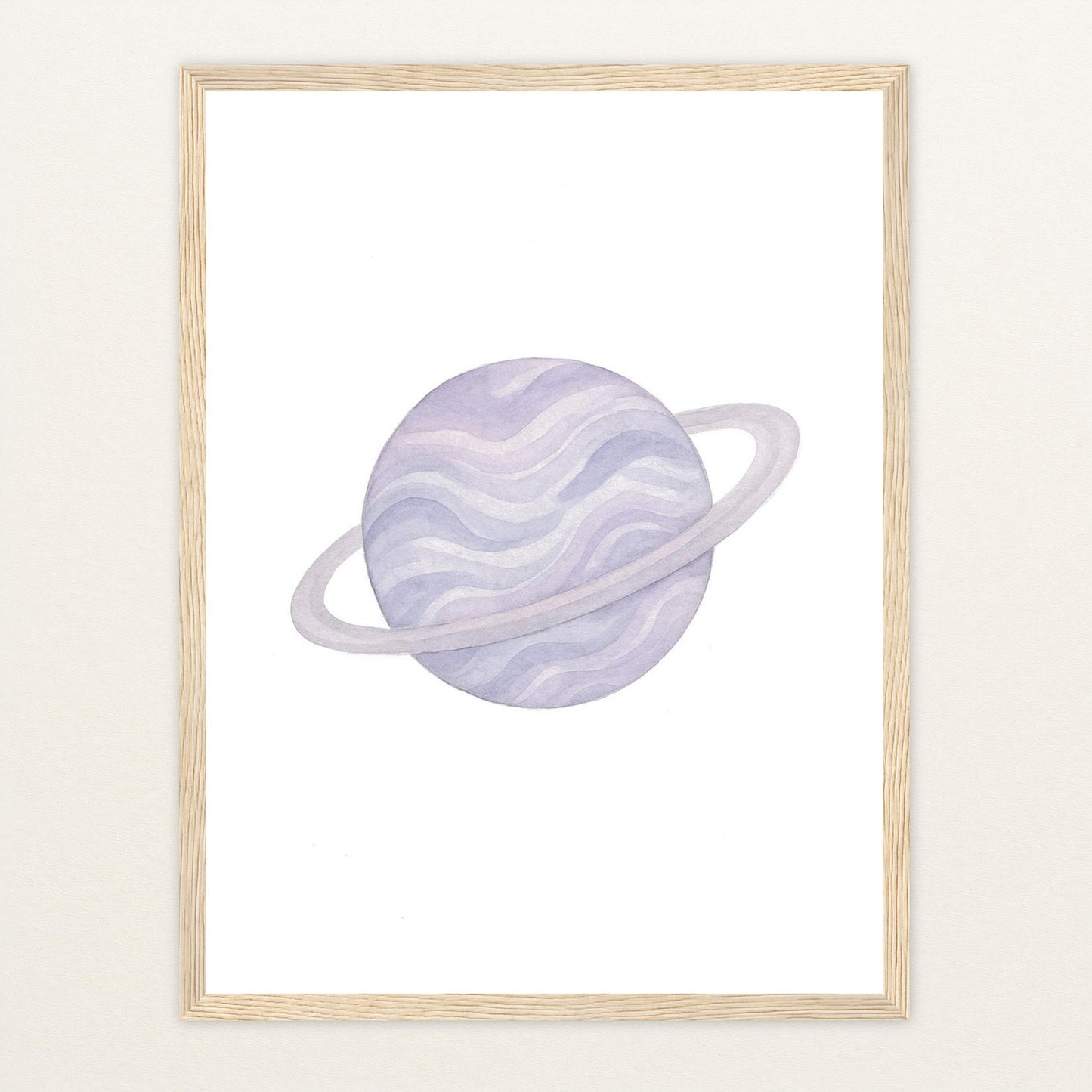 Planet Poster mit Holzrahmen von tinylearner