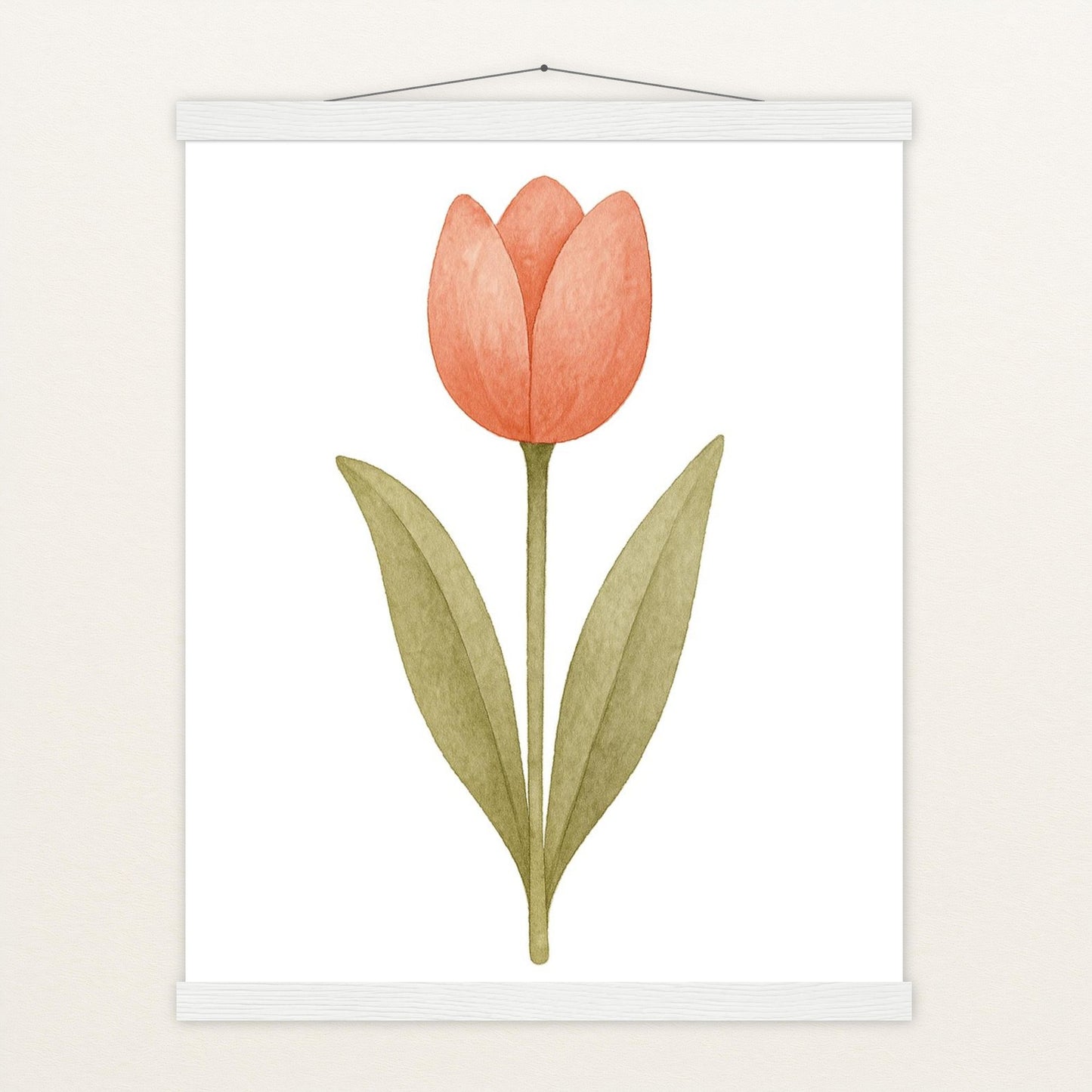 Tulpe Poster mit Leisten von tinylearner