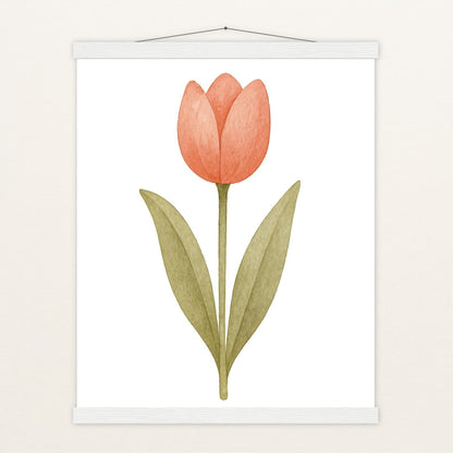Tulpe Poster mit Leisten von tinylearner