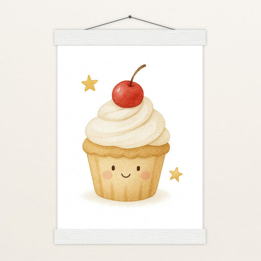 Süßes: Cupcake Poster mit Leisten von tinylearner
