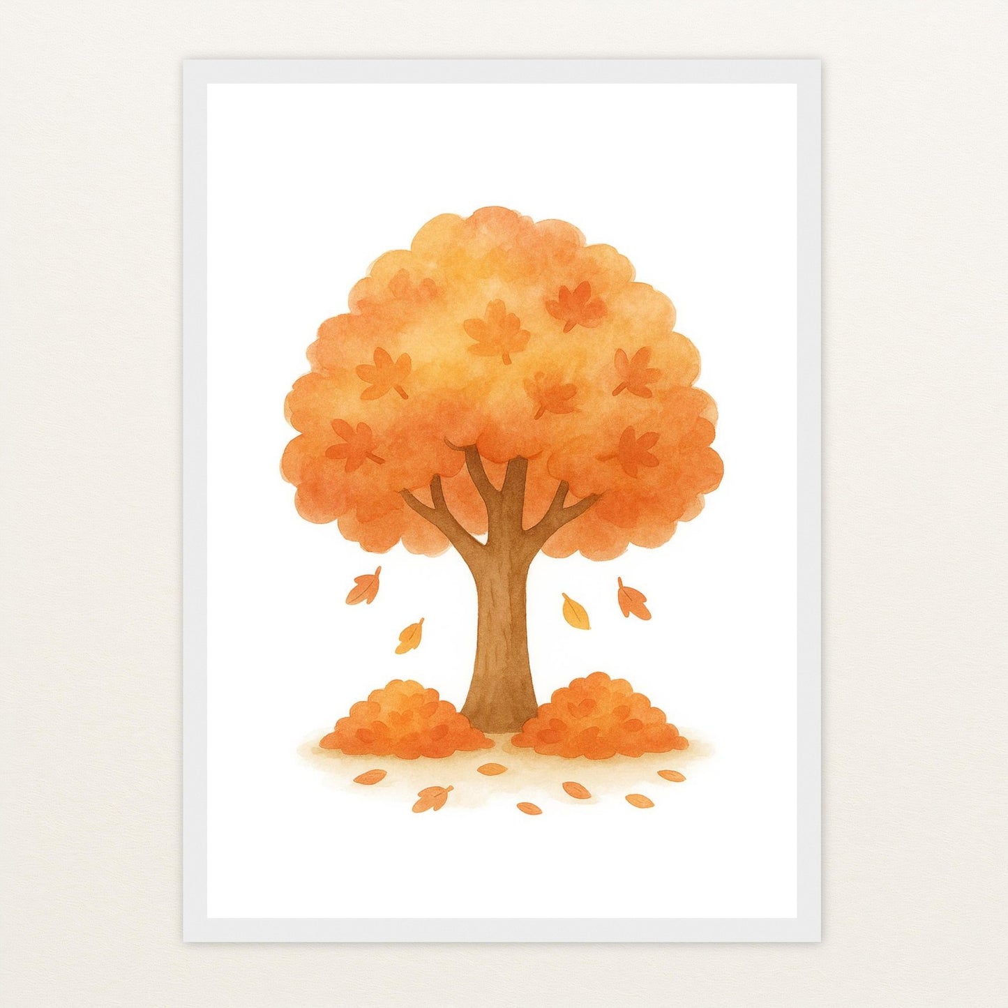 Ahornbaum Poster mit Holzrahmen von tinylearner