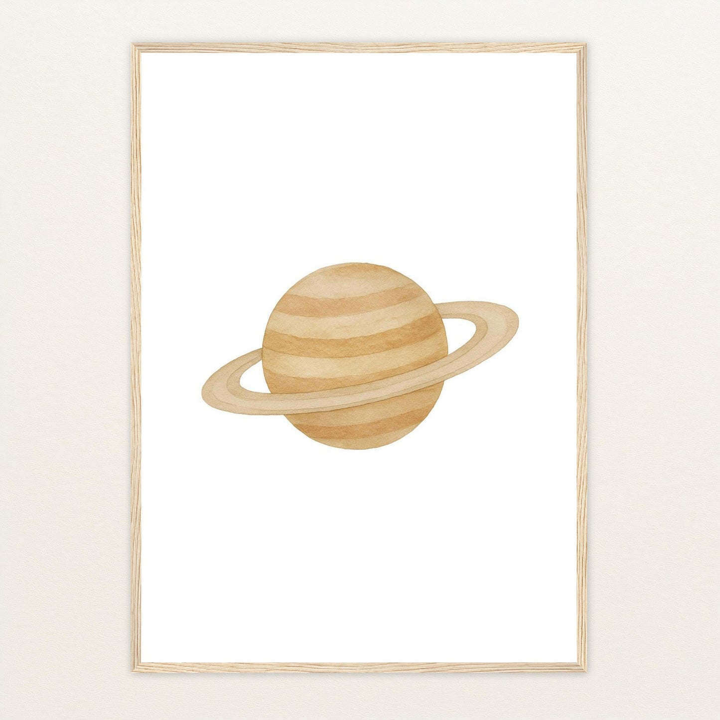 Saturn Poster mit Holzrahmen von tinylearner