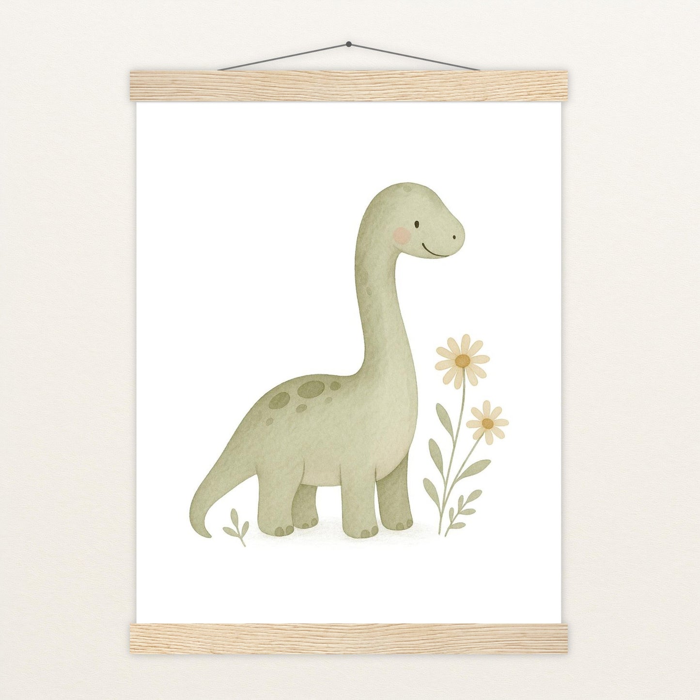 Dinosaurier Brachiosaurus Poster mit Leisten von tinylearner