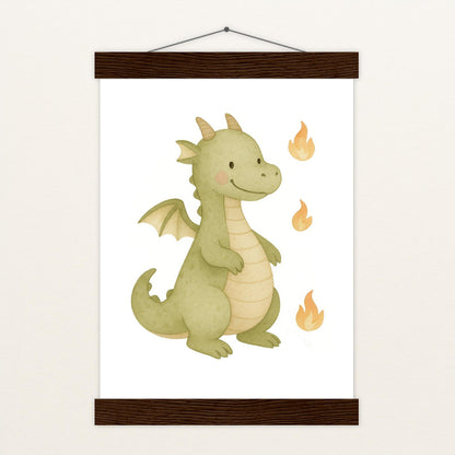 Drax der Drache Poster mit Leisten von tinylearner