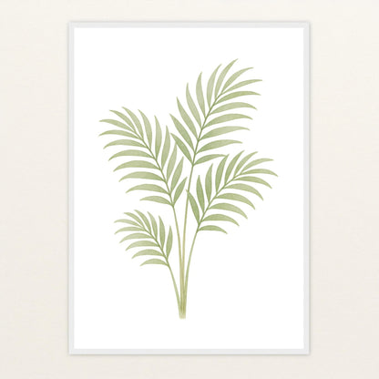 Howea-Blatt Poster mit Holzrahmen von tinylearner